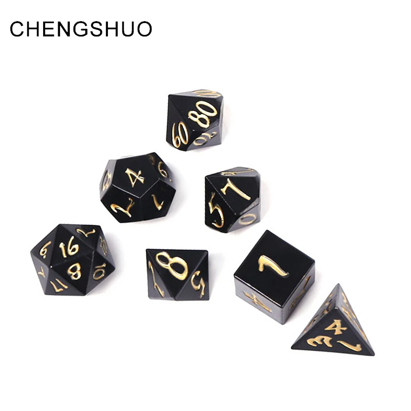 

Chengshuo rpg metal dice sets dnd polyhedral dungeons and dragons table games dice dados rpg digital zinc alloy 7pcs d20 10 12 6