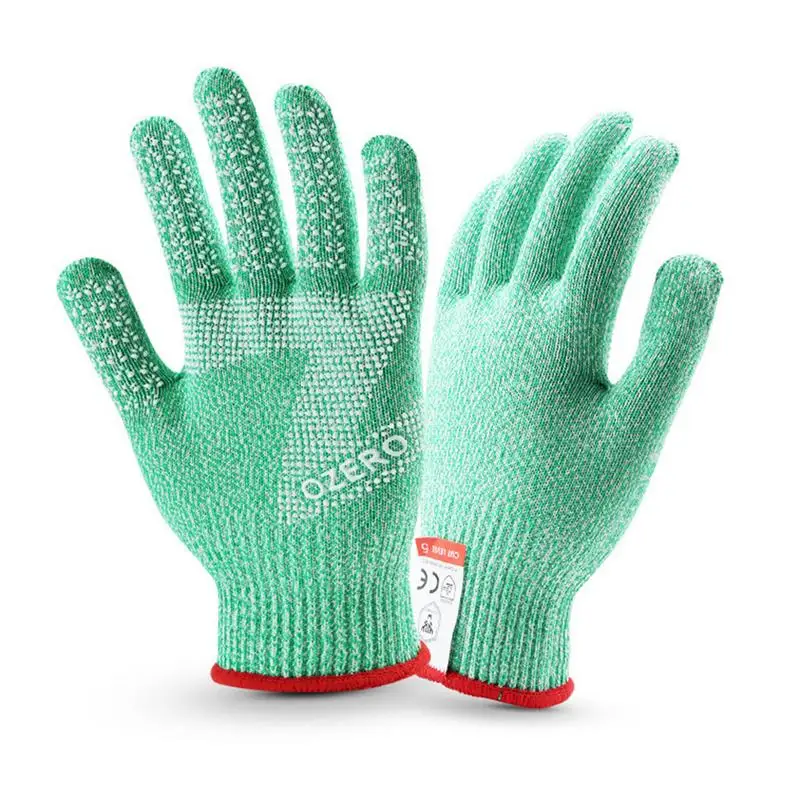 Новые устойчивые к порезам перчатки уровень 5 противоскользящие садовые защитные рабочие защитные перчатки - Цвет: Green