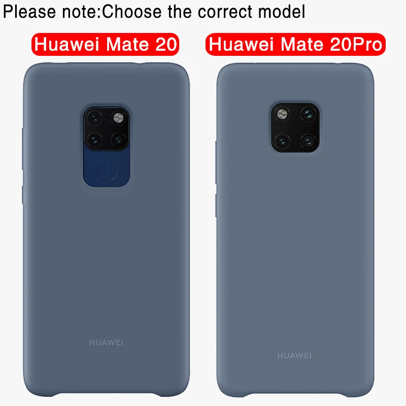 Мягкий силиконовый чехол для HUAWEI mate 20 Pro, Официальный чехол для HUAWEI mate 20, Мягкий противоударный защитный чехол - Цвет: Синий