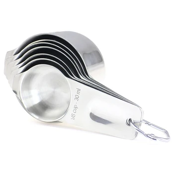 

Practical Boutique [7-Piece]Stainless Steel Measuring Cups - Made of 1 Solid Piece 304 Stainless Steel, Engraved Measurements,