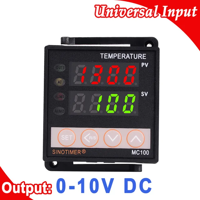 220V AC PID Digital Thermostat Temperature Controller K/J/PT100 Input