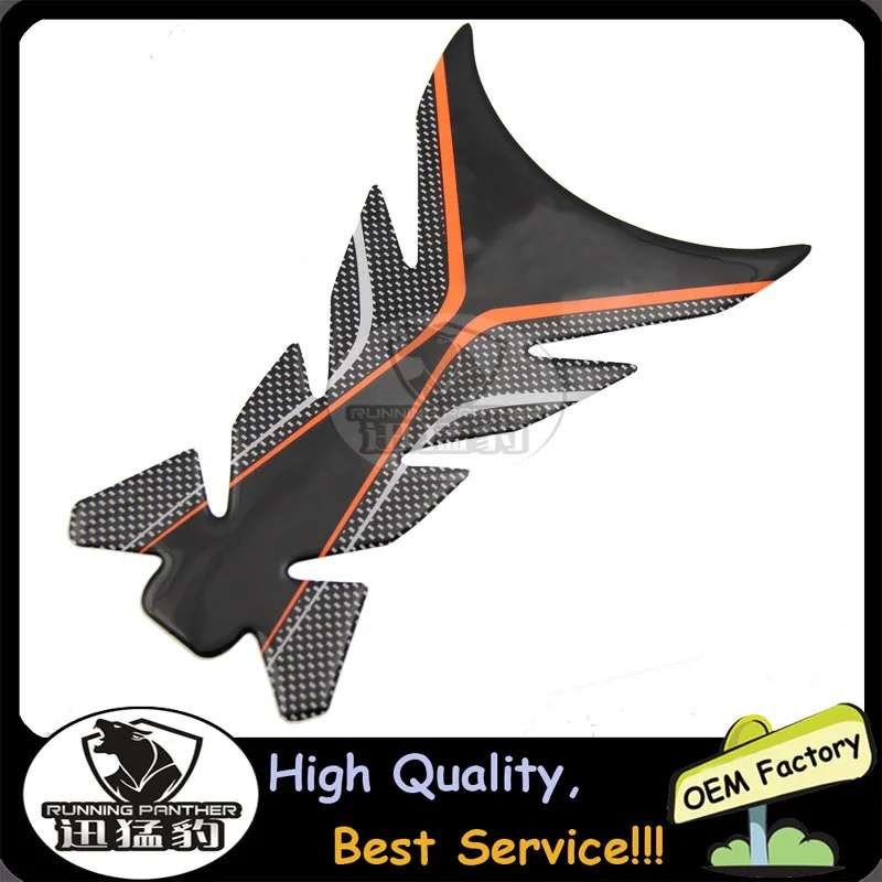 

New Motorcycle 3M ADESIVI Emblem Protection Tank Pad Protective Decal Sticker For KTM Duke 125 200 390 all years Orange