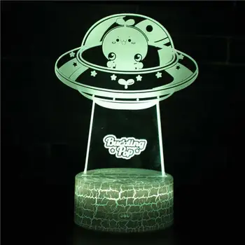 

Christmas decorations gift Led Night Light Valentine's Day gift 3d Light Fixtures Lovely 7 color change Usb Led 3d Lamp