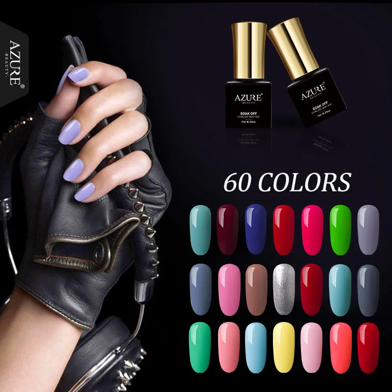 

AZURE BEAUTY Gorgeous Color Gel Polish Nail Glue For Nail Design Long-Lasting Nail Polish Azure Nail Gel Varnishes Glue 7ml