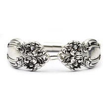 1 шт. модный ложка браслет для женщин серебристый цветок под старину завод браслет ювелирные изделия