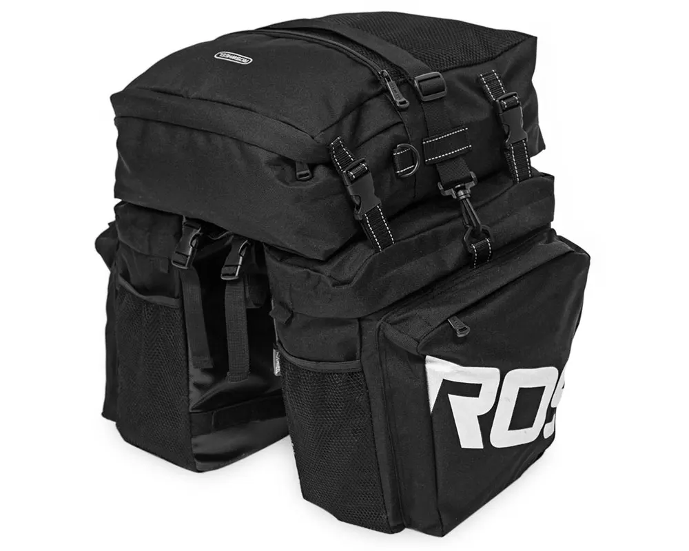 Roswheel 37L Durable Water Resistant 3 in 1 Bicycle Rear Pannier Bag