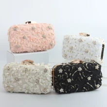 Женская роскошная кружевная вечерняя сумочка-клатч с цветочным рисунком, свадебные вечерние сумки, кошелек, дамская сумочка, сумка для телефона, сумка через плечо