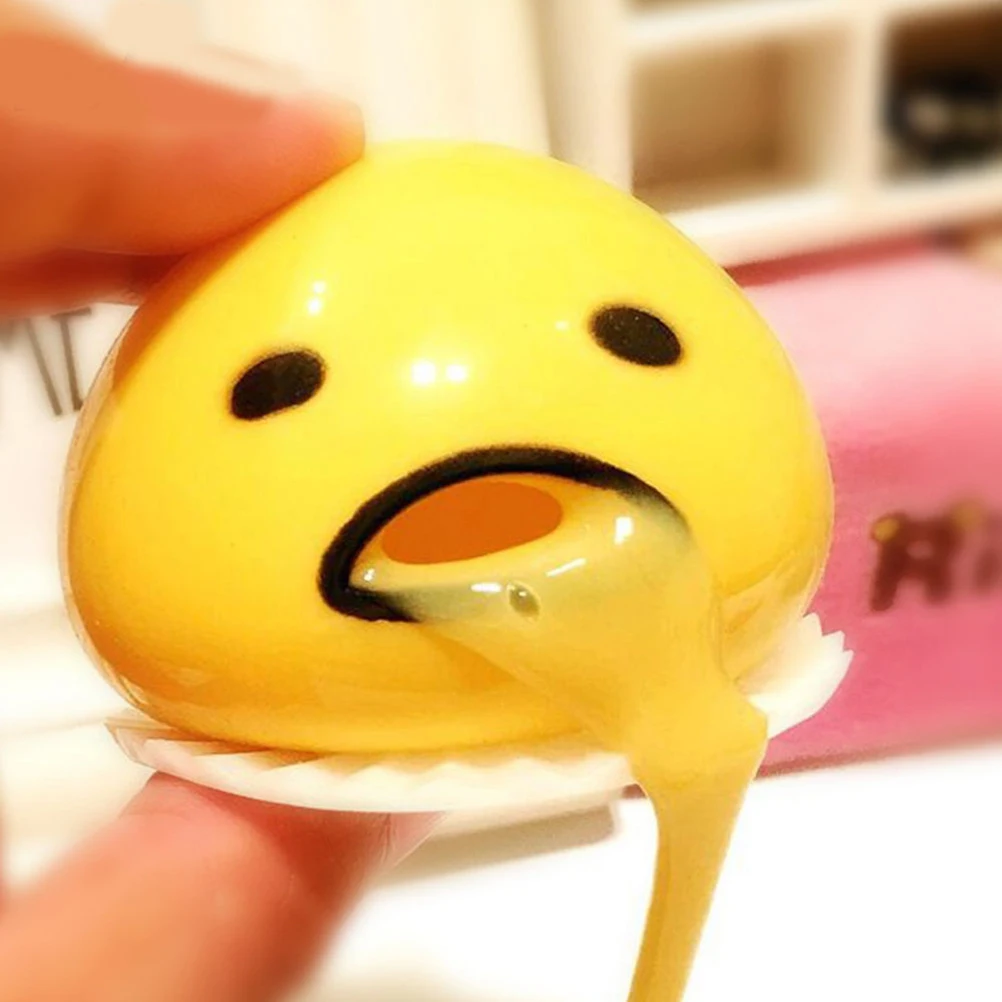 

2019 Vomiting Egg Anti Stress Toy Yolk Vomit Squeezed Slime Creative Prank Gifts Fun Stress Relief Vent Balls Healthy Squeeze