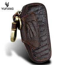YUFANG мужской держатель для ключей из натуральной кожи, кошелек для ключей, Ретро стиль, винтажный клатч, карман для ключей из натуральной воловьей кожи, кошелек для монет, сумка для денег для отдыха