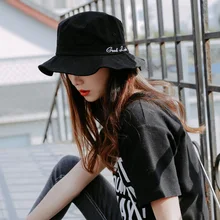 Вышивка удача женская панама Боб кепки в стиле хип-хоп Gorros летние унисекс Кепки из хлопка мужская пляжная Солнцезащитная шляпа