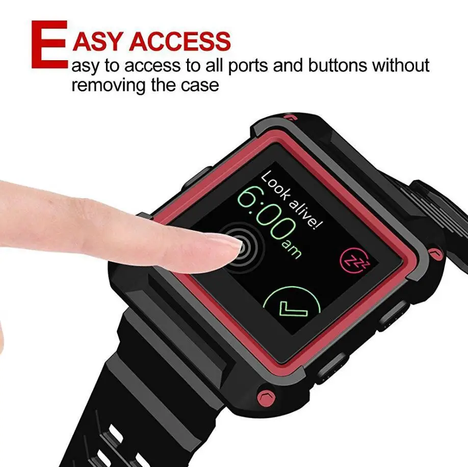 KINGBEIKE Silicone Watchband+Frame For Fitbit Blaze Bracelet Smart Watches Anti-fall Frame Protective Sleeve Protective Case