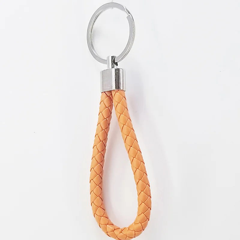 Buy Fashion PU Leather Braided Rope Keychain Handmade