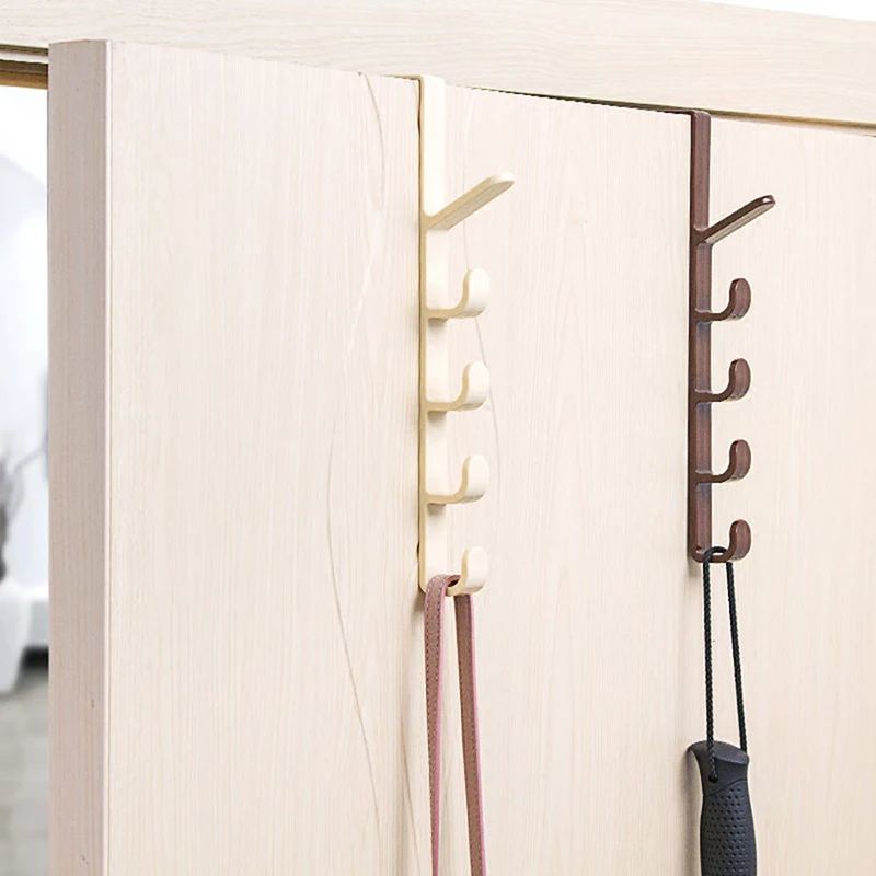 

1pc Plastic Over the Door Hooks Hanging Rack Clothes for Cloth Pants Hat Towel Multipurpose for Bags Towel