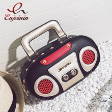 Забавная индивидуальная модная Ретро Радио Дизайнерская Женская Повседневная сумка через плечо женская сумка через плечо мини сумка-мессенджер с клапаном