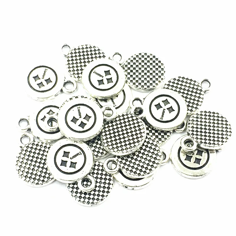 NEW Antique Silver Tone Lattice Pattern Spacer Beads Fit European Charm Bracelet