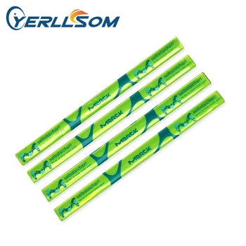 

YERLLSOM 100pcs/Lot Hot Selling Printed Reflective Bracelets custom writing for events R041501