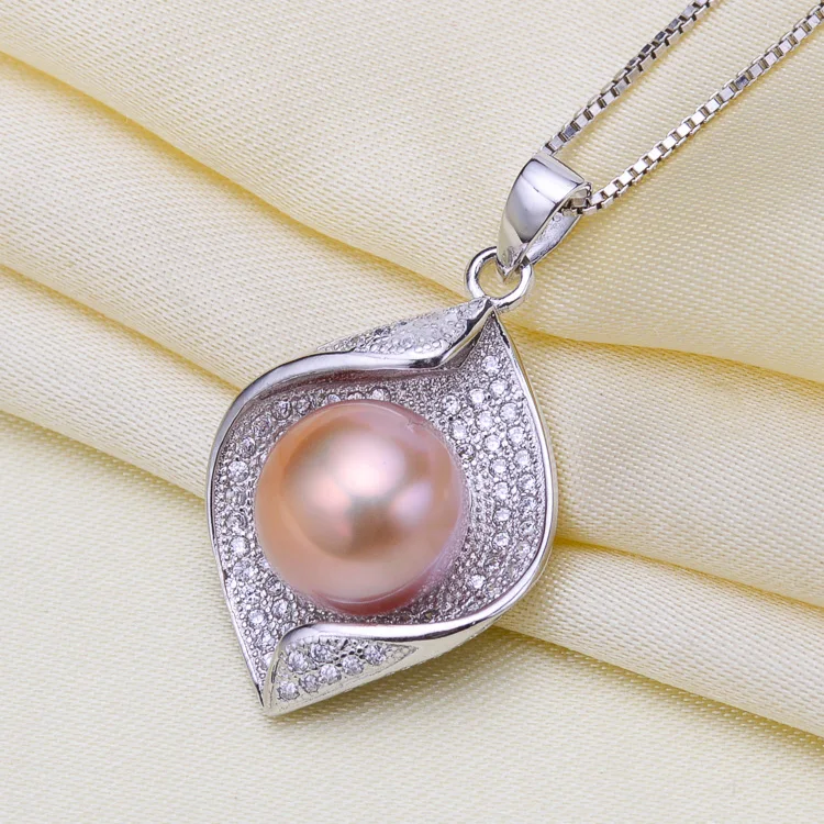 

925 steel seal Pearl Pendant Mount Accessories No Pearls Woman Pearl Necklace Pendant Jewelry Making Gifts