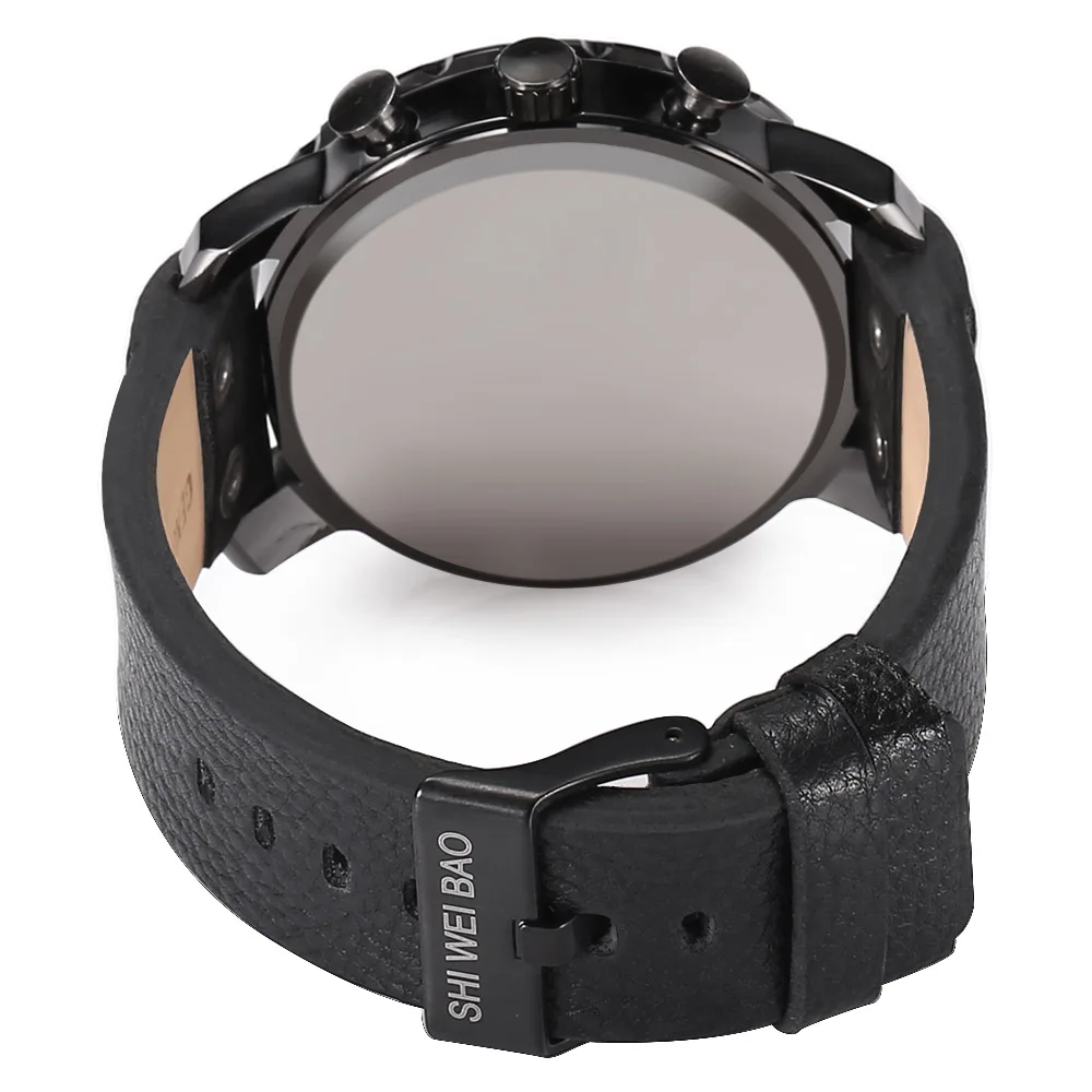 dz watch for men cool big case black case quartz wrist mens watches free shipping] (6)