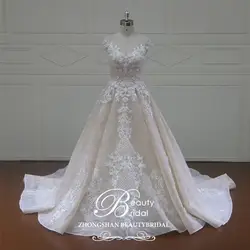 Beautybridal Vestido De Noiva Милая Кружева Линия свадебное платье кружевное платье с цветочным рисунком бисером Винтаж свадебное платье плюс Размеры