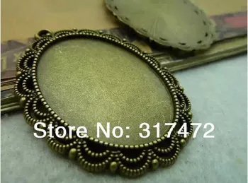 

Free shipping!!! Tap the ancient bronze pendant base paste 30 x 40 mm DIY accessories Cabochon Setting