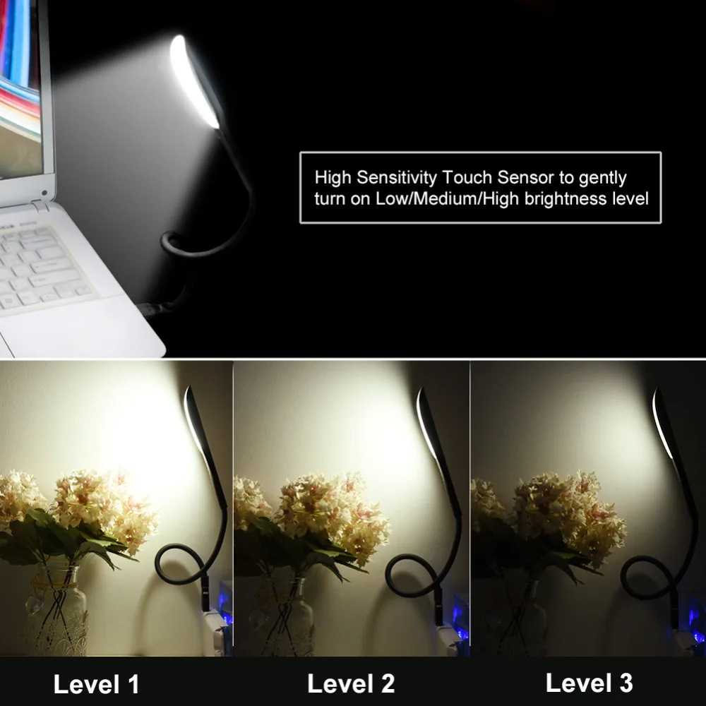 Светодиодный GLE 14 светодиодный S светодиодный лампы трубки мини-лампа с USB книга светильник Кемпинг лампы usв светодиодный ночной Светильник для ПК Ноутбуки для Тетрадь для чтения