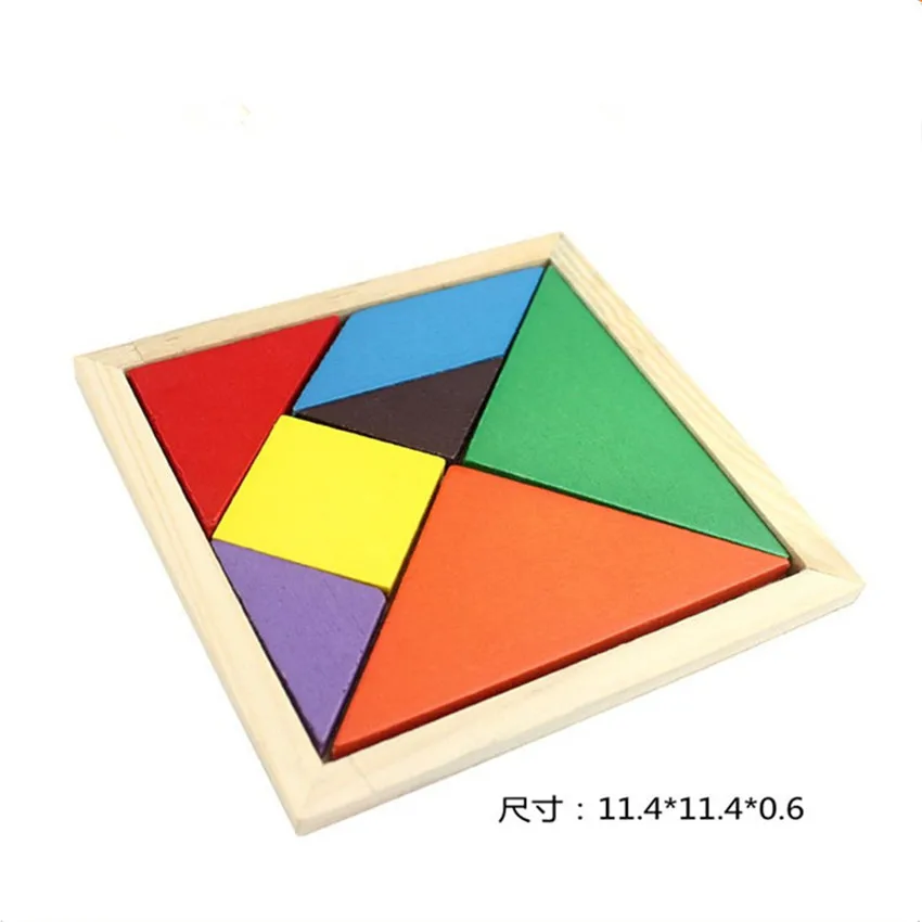 Новые Детские умственное развитие Tangram Логические игры деревянный Радуга головоломки Развивающие Игрушечные лошадки для детей