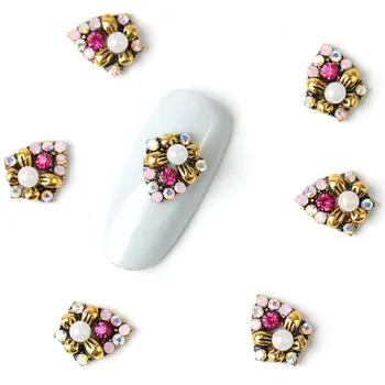 

10 pieces Antique alloy Marquise 3d nail art decorations charm rhinestone glitter crystal stone rhinestone jewelry acce