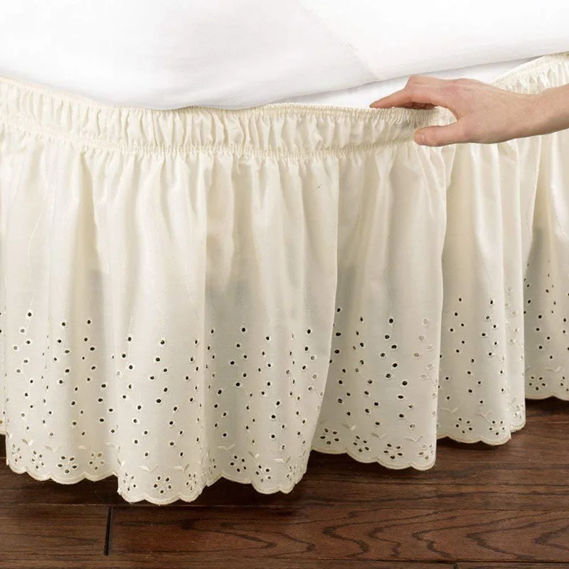 King/queen размер кровать юбка простыня покрывало сплошной цвет наматрасник эластичная лента кровать юбка без поверхности кровати домашний текстиль