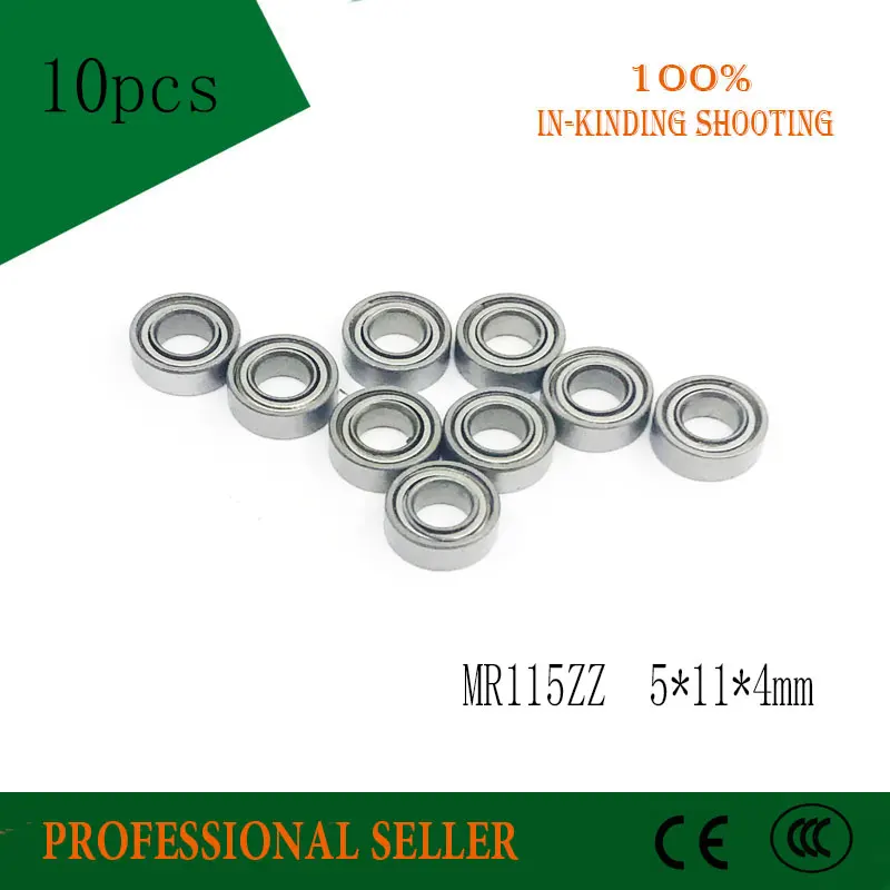 MR115ZZ подшипник Φ (10 шт.) 5*11*4 мм миниатюрные MR115Z P5 шарикоподшипники MR115 ABEC-5 ZZ |