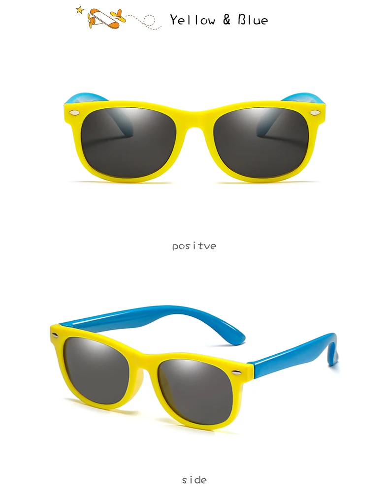 Новые зеркальные детские солнцезащитные очки TR90 для мальчиков и девочек, поляризационные силиконовые защитные солнцезащитные очки, подарок для детей, малышей UV400 Gafas