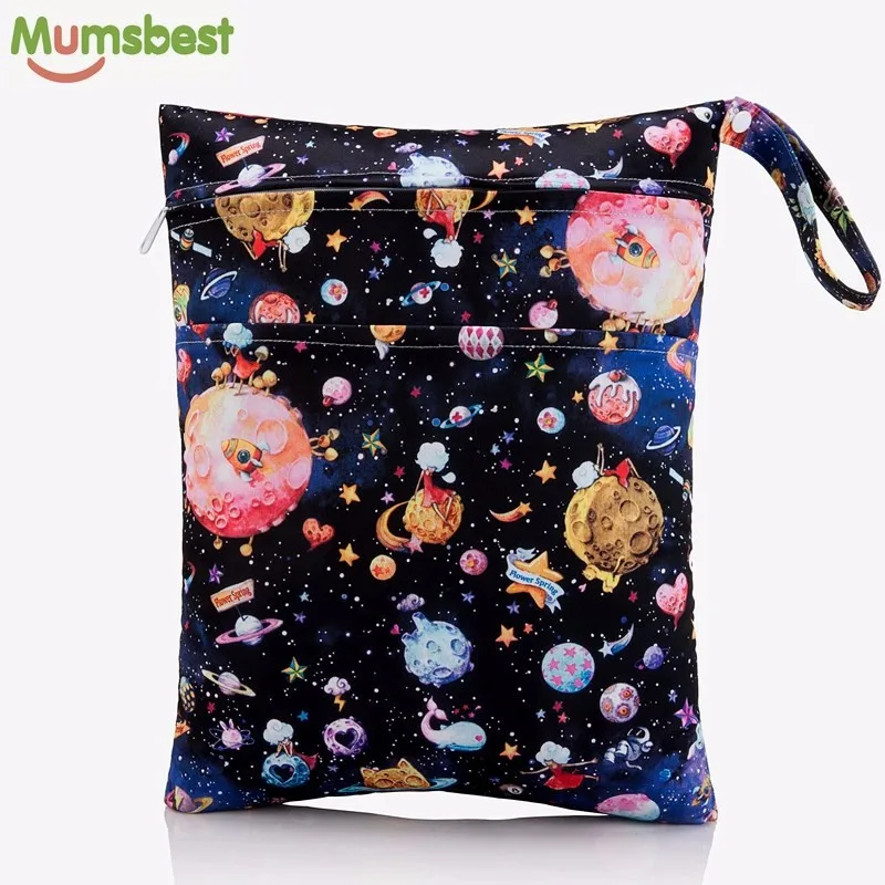 [Mumsbest] 2018 Новый влажный мешок моющиеся многоразовая полотняная пеленка сумки для подгузников водостойкие плавание Спортивная Дорожная