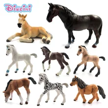 Simulation animal model horses Action Figures children home decor fairy garden decoration accessories figurine Gift For Kids toy