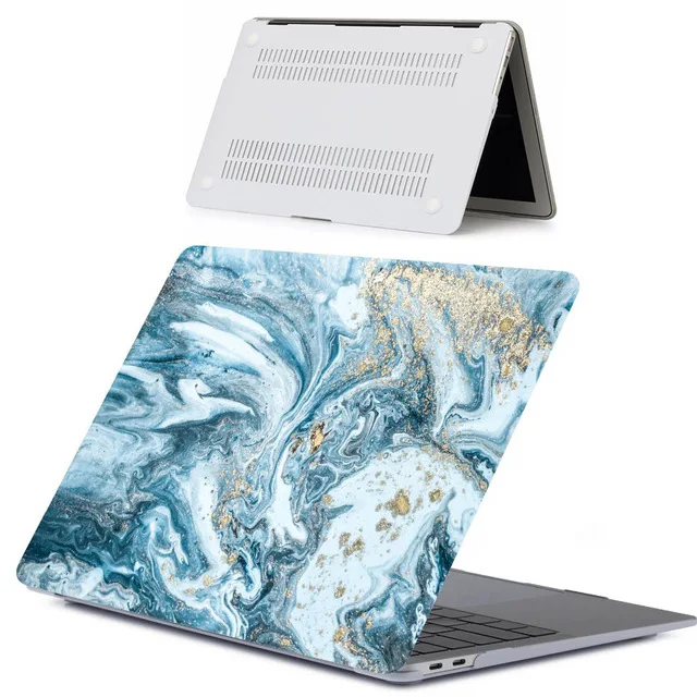 Жесткий чехол для ноутбука с мраморной текстурой для MacBook Air 13 Pro retina 11 12 13,3 15,4 чехол для Mac book Pro 13 15 touchbar cas - Цвет: DLS-19