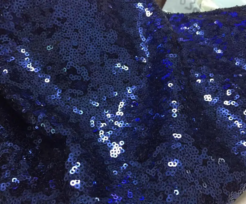 

Customize-8pcs 132inch Round Navy Blue sequin tablecloth for wedding party decoration