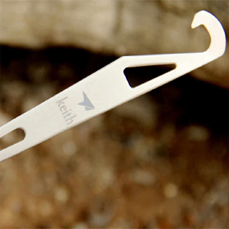 Keith Venta caliente de titanio Spork Camping viajar Picnic portátil de titanio cuchara tenedor con sacacorchos ultraligero 15g Ti5311