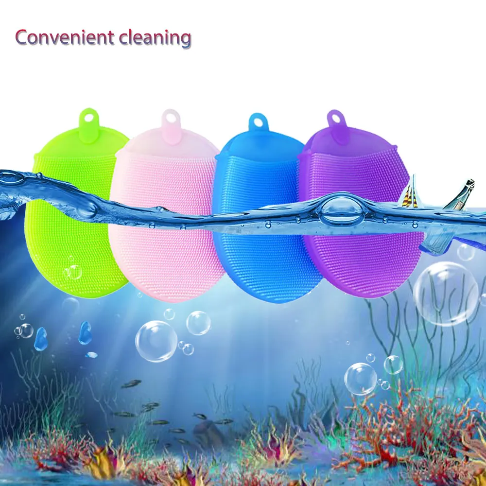 

1Pcs soft silicone massage scrub glove for peeling body bath brush sole exfoliating body scrub