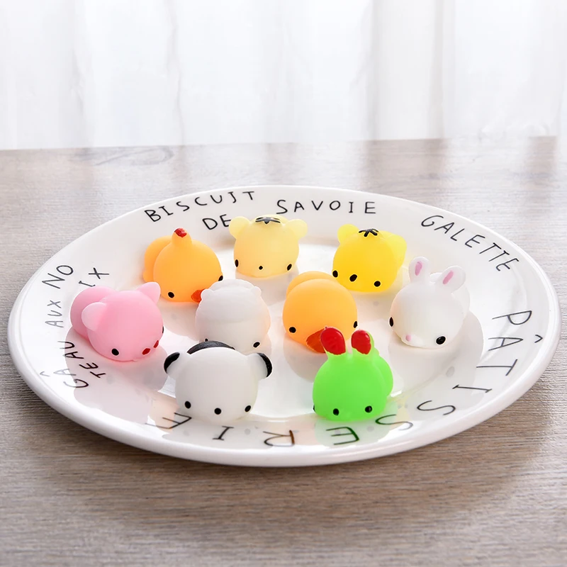 20 шт./лот забавные сжимаемые игрушки для снижения давления Kawaii Мини белая кошка