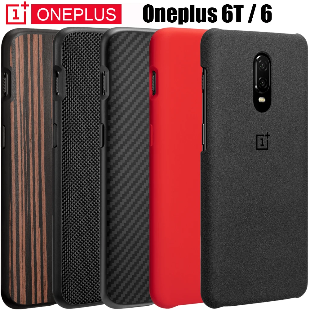 

Oneplus 6T Case Original Official Sandstone Silicon Nylon Karbon Ebony One Plus 6 6T Bumper Case Oneplus6 Protective Back Cover
