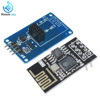 

ESP-01S ESP8266 Serial Wi-Fi Wireless Module Transceiver Receiver + ESP-01 EPS01 PCB Adapter for Arduino