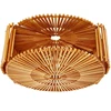 Magnet Round Bamboo Bag Handmade Woven Storage Bags Summer Hollow Beach Handbag Casual Tote Travel Organizer Dropshipping 4