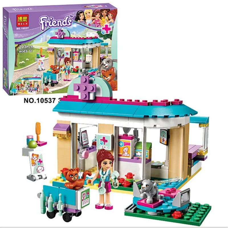 

Bale10537 203Pcs Friends Vet Clinic Princess Anna And Kristoff's Sleigh Model Set Building Blocks Friends Gifts Toys Princess