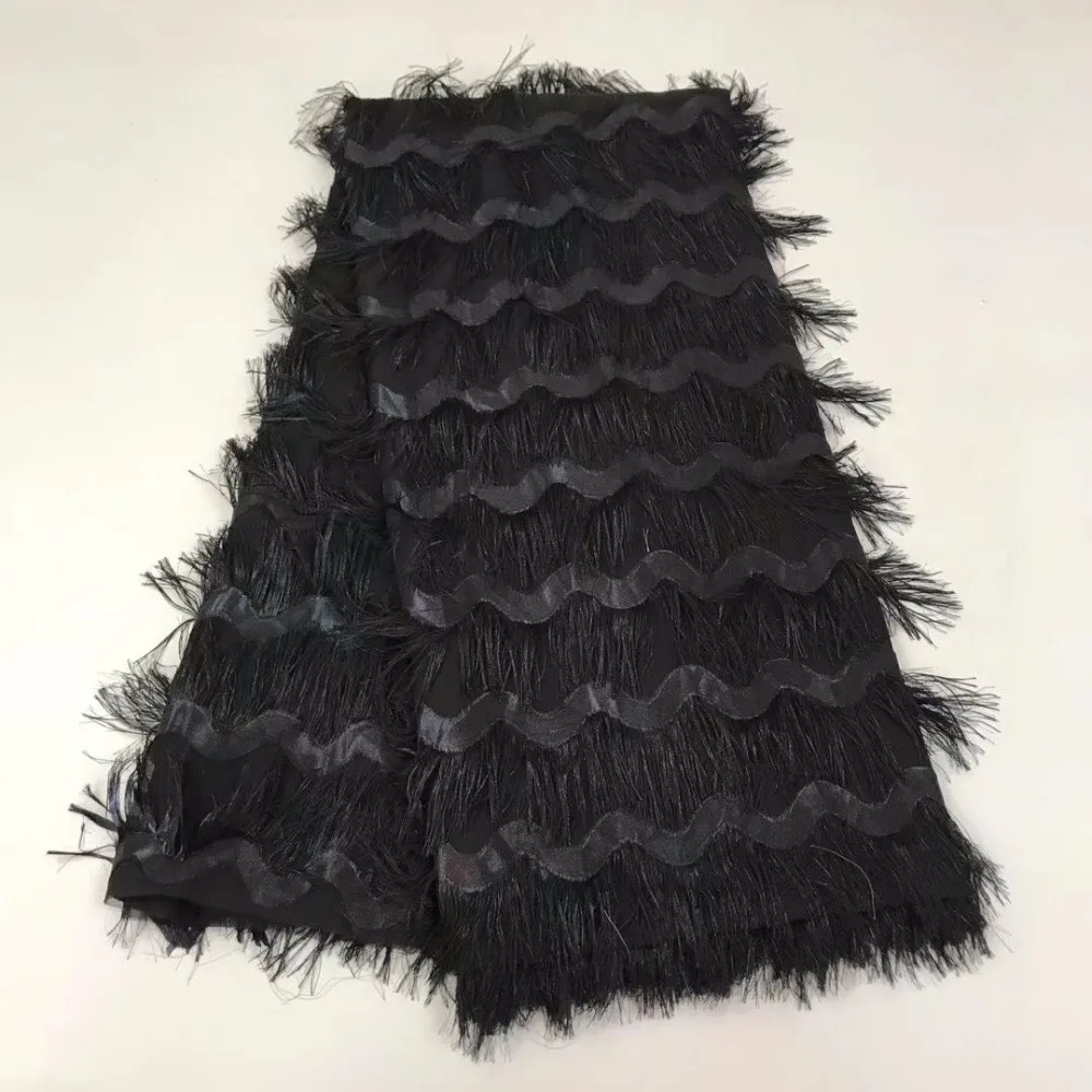

Black French Lace Fabric Breathable Soft Chiffon Lace Material On Sale Tulle Net Lace Fabrics For African Nigerian Wedding Dress