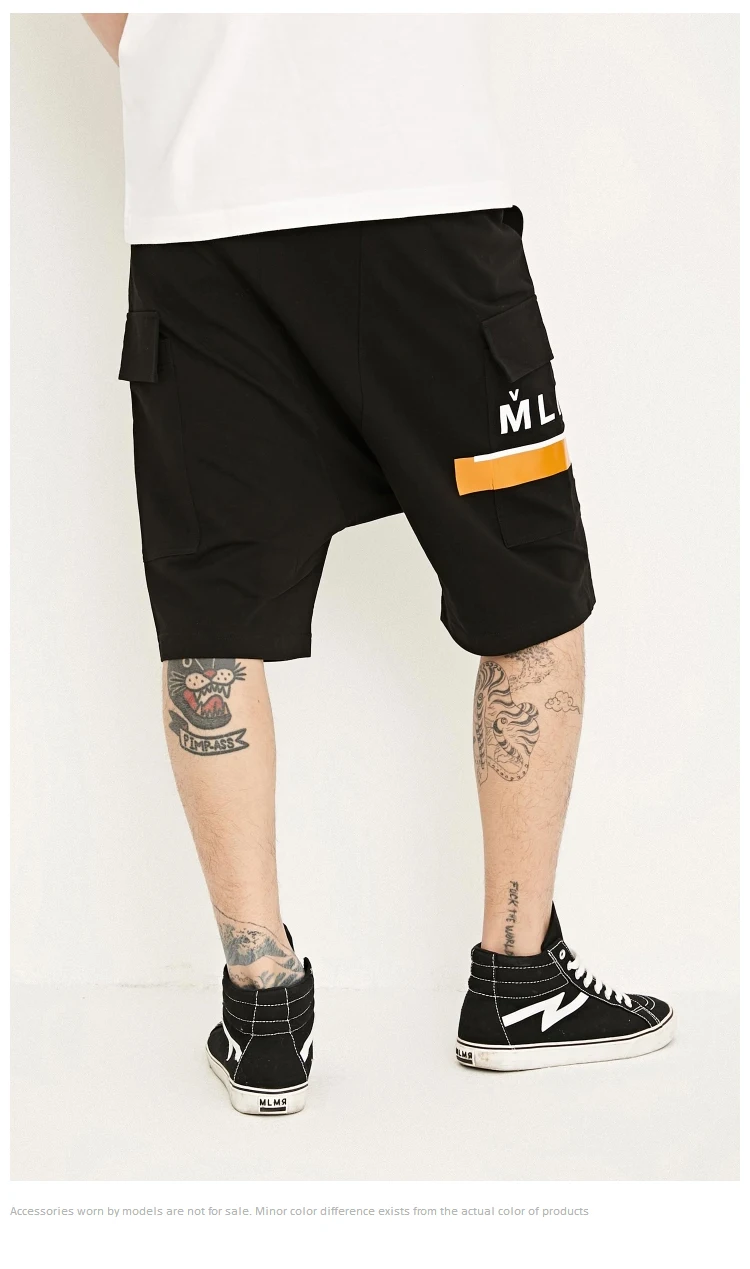 MLMR Мужские шорты из хлопка с буквенным принтом, стрейчевый пояс, шаровары, топ, мужские шорты | 218215532