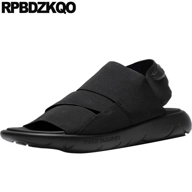 

Casual Flat Soft Sandals Famous Brand Black Summer Elastic Native Open Toe 2019 Designer Shoes Men High Quality Sneakers Outdoor
