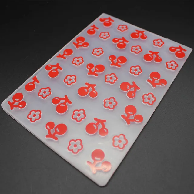new plastic embossing folder sweet cherry template diy scrapbooking