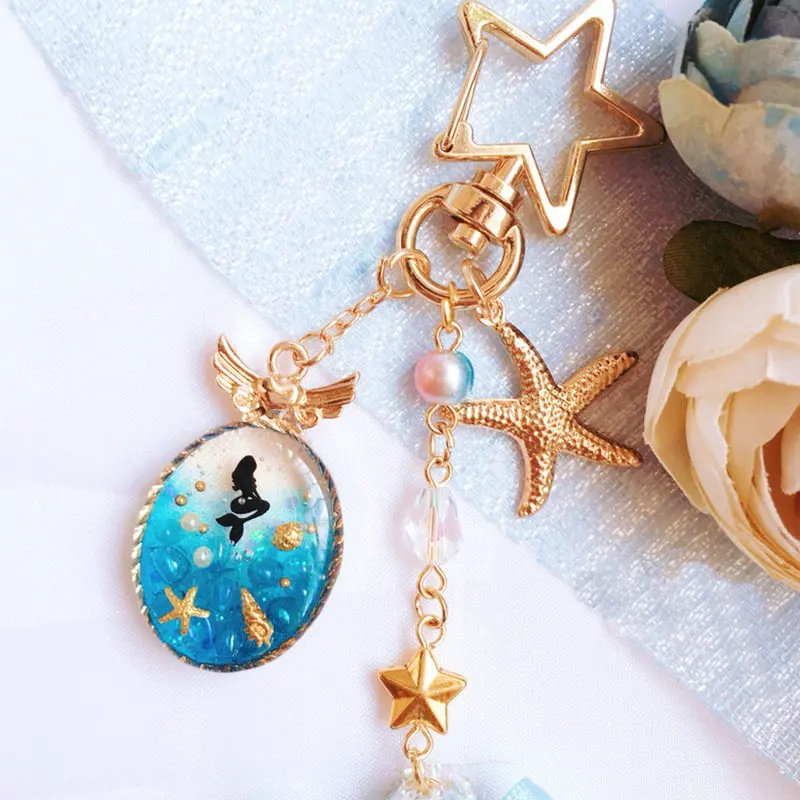 5-10pcs Kawaii Heart DIY Accessories Dolphin Lobster Clasp Decor Star Sakura Charms Hanger Resin Jewelry Keychain Hooks Findings