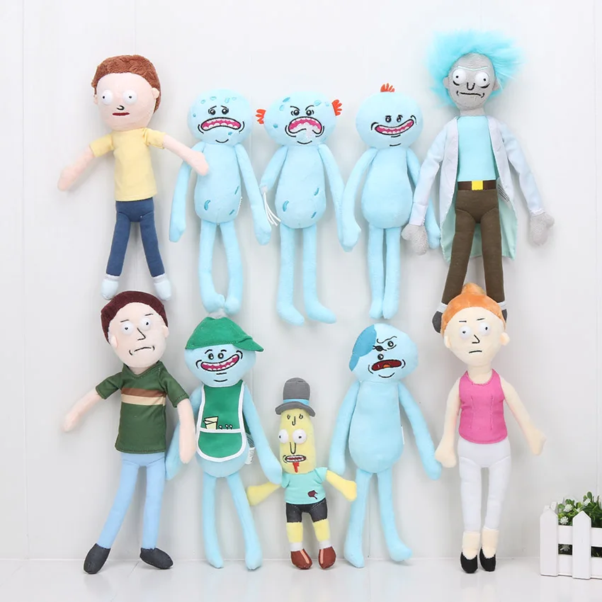 

Adult Swim Rick and Morty Season 3 American Cartoons Pickle Rick Sanchez Morty Smith Mr Poopybutth Plush Stuffed Doll Toys
