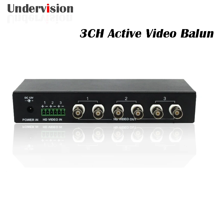 

3channel Active video balun AHD CVI TVI CVBS compatible with 9-40V input