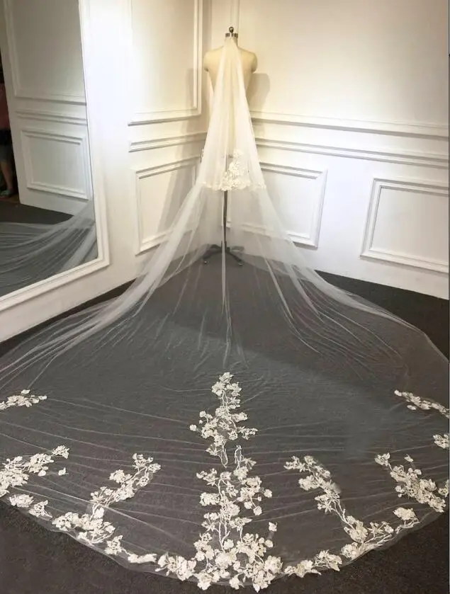 vestido de noiva роскошное арабское стильное длинное платье с длинным шлейфом Аманда ноивас свадебное платье реальные фотографии - Цвет: ivory with veil