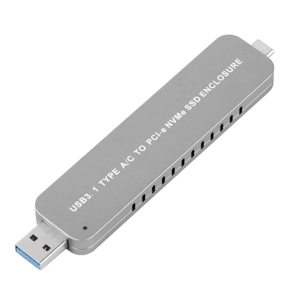 XT-XINTE LM906 USB3.1 TYPE-A+ C к M.2 NVME SSD адаптер жесткий диск корпус внешний HDD корпус для 2242, 2260, 2280 NVMe SSD